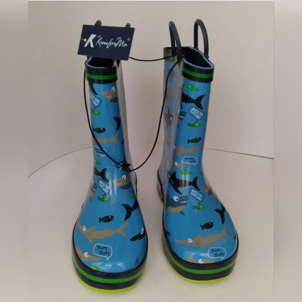 Kids Girl Or Boy Rain Boots, Waterproof Rubber